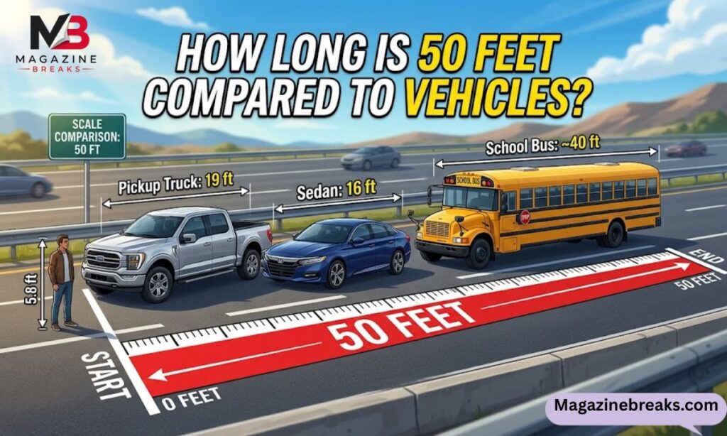 How Long Is 50 Feet Compared to Vehicles?