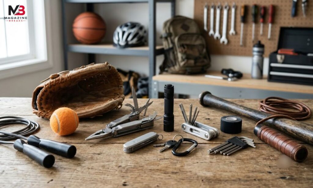 Sports Equipment and Compact Everyday Tools