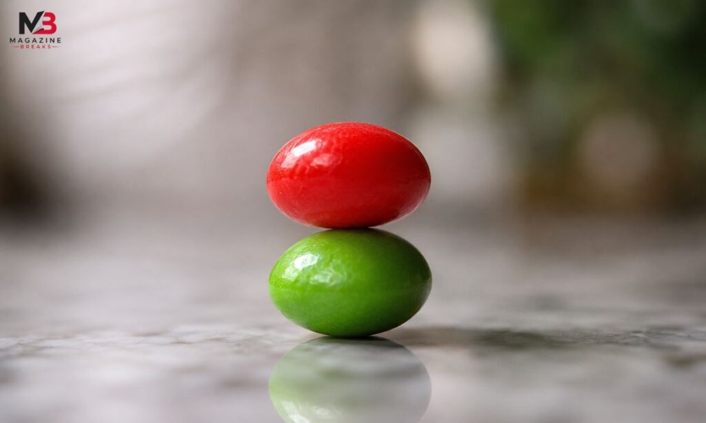 Two Skittles Stacked